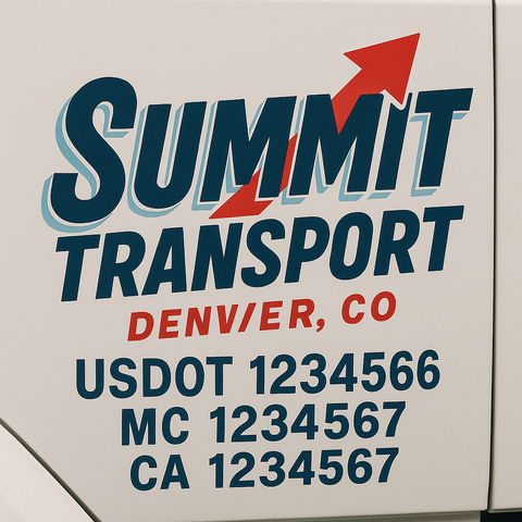 Custom Truck Door Decal Sticker Signs | US DOT Compliant Truck Door Lettering Templates | Make Your Own - Add Your Own Text (2-Pack)