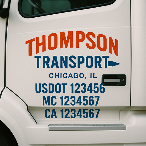 Custom Truck Door Decal Sticker Signs | US DOT Compliant Truck Door Lettering Templates | Make Your Own - Add Your Own Text (2-Pack)