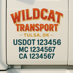 Custom Truck Door Decal Sticker Signs | US DOT Compliant Truck Door Lettering Templates | Make Your Own - Add Your Own Text (2-Pack)