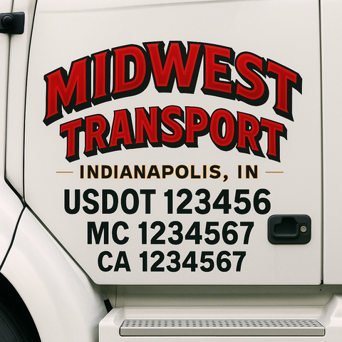 Custom Truck Door Decal Sticker Signs | US DOT Compliant Truck Door Lettering Templates | Make Your Own - Add Your Own Text (2-Pack)