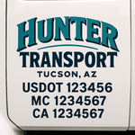 Custom Truck Door Decal Sticker Signs | US DOT Compliant Truck Door Lettering Templates | Make Your Own - Add Your Own Text (2-Pack)