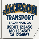 Custom Truck Door Decal Sticker Signs | US DOT Compliant Truck Door Lettering Templates | Make Your Own - Add Your Own Text (2-Pack)