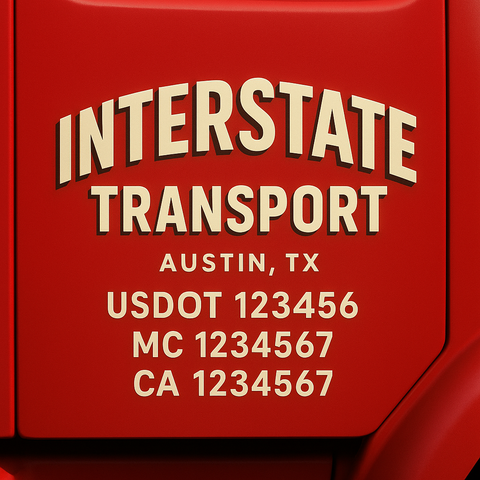 Custom Truck Door Decal Sticker Signs | US DOT Compliant Truck Door Lettering Templates | Make Your Own - Add Your Own Text (2-Pack)