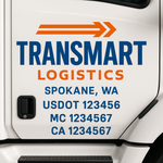 Custom Truck Door Decal Sticker Signs | US DOT Compliant Truck Door Lettering Templates | Make Your Own - Add Your Own Text (2-Pack)
