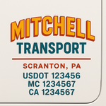 Custom Truck Door Decal Sticker Signs | US DOT Compliant Truck Door Lettering Templates | Make Your Own - Add Your Own Text (2-Pack)