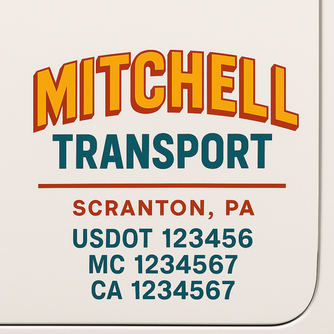 Custom Truck Door Decal Sticker Signs | US DOT Compliant Truck Door Lettering Templates | Make Your Own - Add Your Own Text (2-Pack)