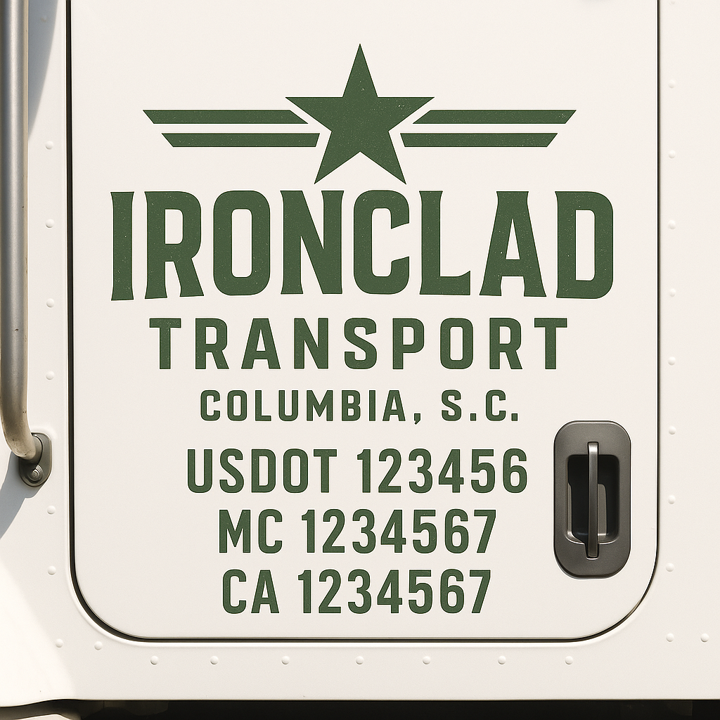 Custom Truck Door Decal Sticker Signs | US DOT Compliant Truck Door Le ...