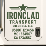 Custom Truck Door Decal Sticker Signs | US DOT Compliant Truck Door Lettering Templates | Make Your Own - Add Your Own Text (2-Pack)