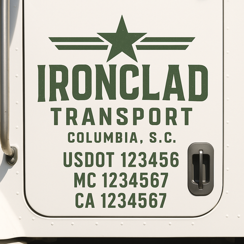 Custom Truck Door Decal Sticker Signs | US DOT Compliant Truck Door Lettering Templates | Make Your Own - Add Your Own Text (2-Pack)