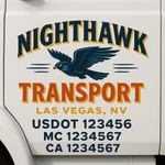Custom Truck Door Decal Sticker Signs | US DOT Compliant Truck Door Lettering Templates | Make Your Own - Add Your Own Text (2-Pack)