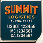 Custom Truck Door Decal Sticker Signs | US DOT Compliant Truck Door Lettering Templates | Make Your Own - Add Your Own Text (2-Pack)