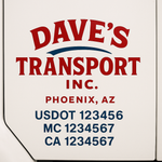 Custom Truck Door Decal Sticker Signs | US DOT Compliant Truck Door Lettering Templates | Make Your Own - Add Your Own Text (2-Pack)