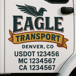 Custom Truck Door Decal Sticker Signs | US DOT Compliant Truck Door Lettering Templates | Make Your Own - Add Your Own Text (2-Pack)
