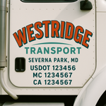 Custom Truck Door Decal Sticker Signs | US DOT Compliant Truck Door Lettering Templates | Make Your Own - Add Your Own Text (2-Pack)