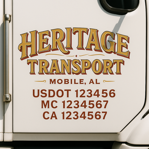 Custom Truck Door Decal Sticker Signs | US DOT Compliant Truck Door Lettering Templates | Make Your Own - Add Your Own Text (2-Pack)