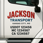 Custom Truck Door Decal Sticker Signs | US DOT Compliant Truck Door Lettering Templates | Make Your Own - Add Your Own Text (2-Pack)