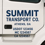 Custom Truck Door Decal Sticker Signs | US DOT Compliant Truck Door Lettering Templates | Make Your Own - Add Your Own Text (2-Pack)