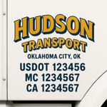 Custom Truck Door Decal Sticker Signs | US DOT Compliant Truck Door Lettering Templates | Make Your Own - Add Your Own Text (2-Pack)