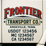 Custom Truck Door Decal Sticker Signs | US DOT Compliant Truck Door Lettering Templates | Make Your Own - Add Your Own Text (2-Pack)