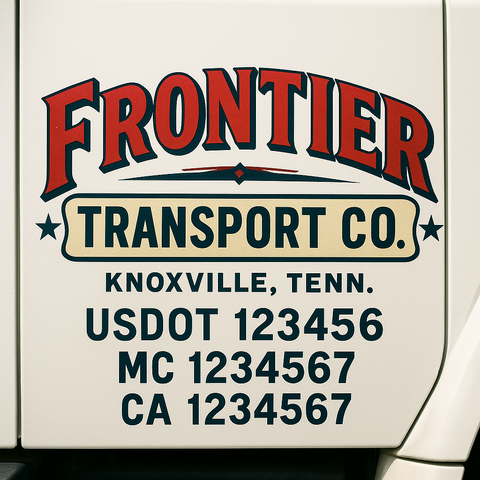 Custom Truck Door Decal Sticker Signs | US DOT Compliant Truck Door Lettering Templates | Make Your Own - Add Your Own Text (2-Pack)
