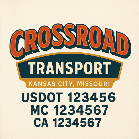 Custom Truck Door Decal Sticker Signs | US DOT Compliant Truck Door Lettering Templates | Make Your Own - Add Your Own Text (2-Pack)