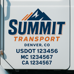 Custom Truck Door Decal Sticker Signs | US DOT Compliant Truck Door Lettering Templates | Make Your Own - Add Your Own Text (2-Pack)