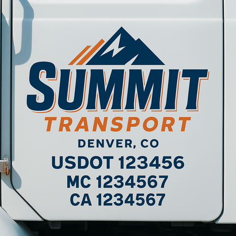 Custom Truck Door Decal Sticker Signs | US DOT Compliant Truck Door Lettering Templates | Make Your Own - Add Your Own Text (2-Pack)
