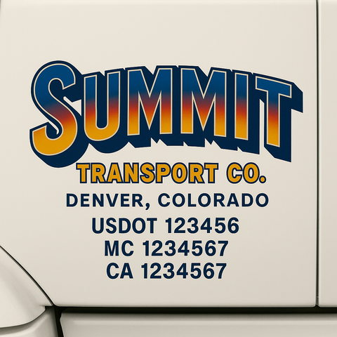 Custom Truck Door Decal Sticker Signs | US DOT Compliant Truck Door Lettering Templates | Make Your Own - Add Your Own Text (2-Pack)