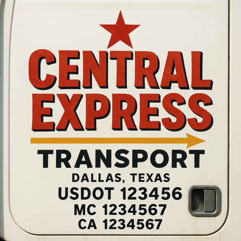 Custom Truck Door Decal Sticker Signs | US DOT Compliant Truck Door Lettering Templates | Make Your Own - Add Your Own Text (2-Pack)