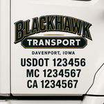Custom Truck Door Decal Sticker Signs | US DOT Compliant Truck Door Lettering Templates | Make Your Own - Add Your Own Text (2-Pack)
