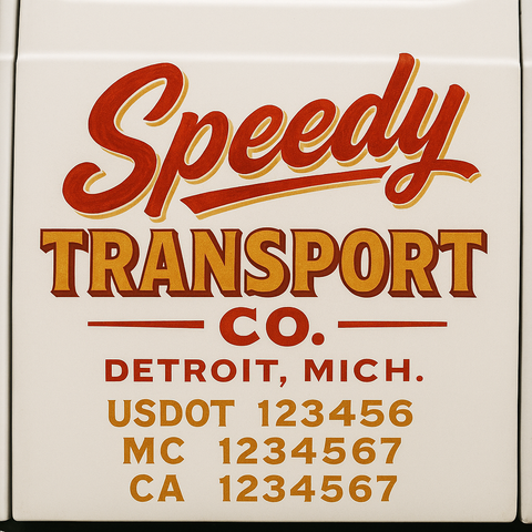 Custom Truck Door Decal Sticker Signs | US DOT Compliant Truck Door Lettering Templates | Make Your Own - Add Your Own Text (2-Pack)