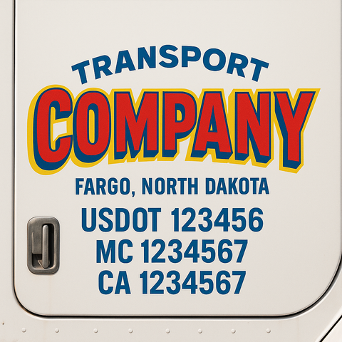 Custom Truck Door Decal Sticker Signs | US DOT Compliant Truck Door Lettering Templates | Make Your Own - Add Your Own Text (2-Pack)
