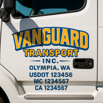 Custom Truck Door Decal Sticker Signs | US DOT Compliant Truck Door Lettering Templates | Make Your Own - Add Your Own Text (2-Pack)