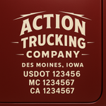 Custom Truck Door Decal Sticker Signs | US DOT Compliant Truck Door Lettering Templates | Make Your Own - Add Your Own Text (2-Pack)