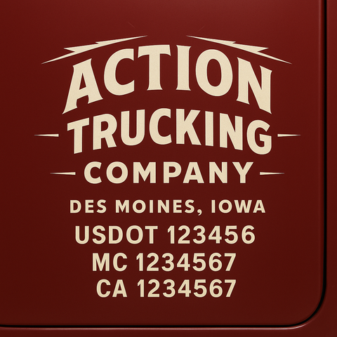 Custom Truck Door Decal Sticker Signs | US DOT Compliant Truck Door Lettering Templates | Make Your Own - Add Your Own Text (2-Pack)