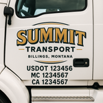 Custom Truck Door Decal Sticker Signs | US DOT Compliant Truck Door Lettering Templates | Make Your Own - Add Your Own Text (2-Pack)