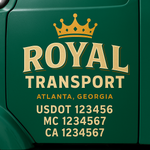 Custom Truck Door Decal Sticker Signs | US DOT Compliant Truck Door Lettering Templates | Make Your Own - Add Your Own Text (2-Pack)