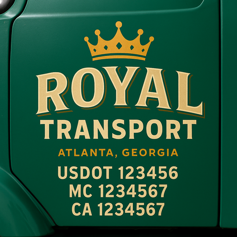 Custom Truck Door Decal Sticker Signs | US DOT Compliant Truck Door Lettering Templates | Make Your Own - Add Your Own Text (2-Pack)