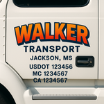 Custom Truck Door Decal Sticker Signs | US DOT Compliant Truck Door Lettering Templates | Make Your Own - Add Your Own Text (2-Pack)