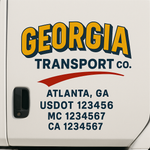 Custom Truck Door Decal Sticker Signs | US DOT Compliant Truck Door Lettering Templates | Make Your Own - Add Your Own Text (2-Pack)