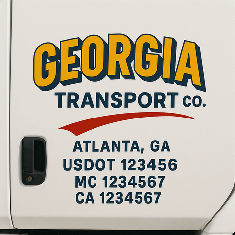 Custom Truck Door Decal Sticker Signs | US DOT Compliant Truck Door Lettering Templates | Make Your Own - Add Your Own Text (2-Pack)