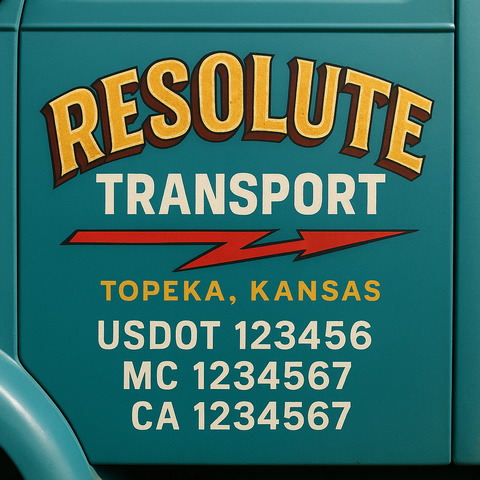 Custom Truck Door Decal Sticker Signs | US DOT Compliant Truck Door Lettering Templates | Make Your Own - Add Your Own Text (2-Pack)