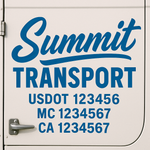 Custom Truck Door Decal Sticker Signs | US DOT Compliant Truck Door Lettering Templates | Make Your Own - Add Your Own Text (2-Pack)