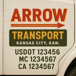 Custom Truck Door Decal Sticker Signs | US DOT Compliant Truck Door Lettering Templates | Make Your Own - Add Your Own Text (2-Pack)