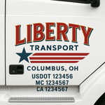 Custom Truck Door Decal Sticker Signs | US DOT Compliant Truck Door Lettering Templates | Make Your Own - Add Your Own Text (2-Pack)