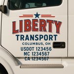 Custom Truck Door Decal Sticker Signs | US DOT Compliant Truck Door Lettering Templates | Make Your Own - Add Your Own Text (2-Pack)