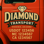Custom Truck Door Decal Sticker Signs | US DOT Compliant Truck Door Lettering Templates | Make Your Own - Add Your Own Text (2-Pack)