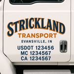 Custom Truck Door Decal Sticker Signs | US DOT Compliant Truck Door Lettering Templates | Make Your Own - Add Your Own Text (2-Pack)