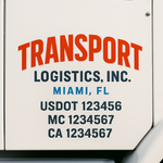 Custom Truck Door Decal Sticker Signs | US DOT Compliant Truck Door Lettering Templates | Make Your Own - Add Your Own Text (2-Pack)