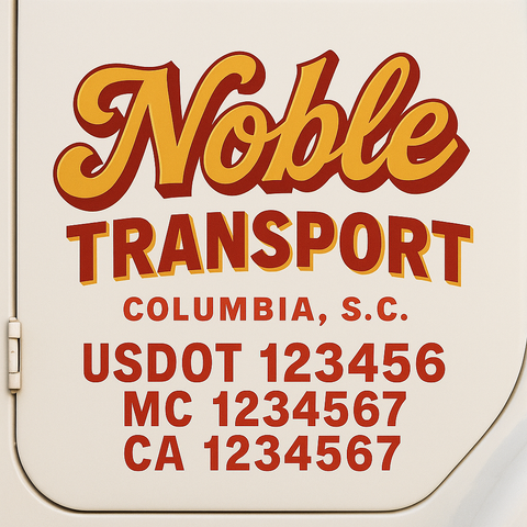 Custom Truck Door Decal Sticker Signs | US DOT Compliant Truck Door Lettering Templates | Make Your Own - Add Your Own Text (2-Pack)